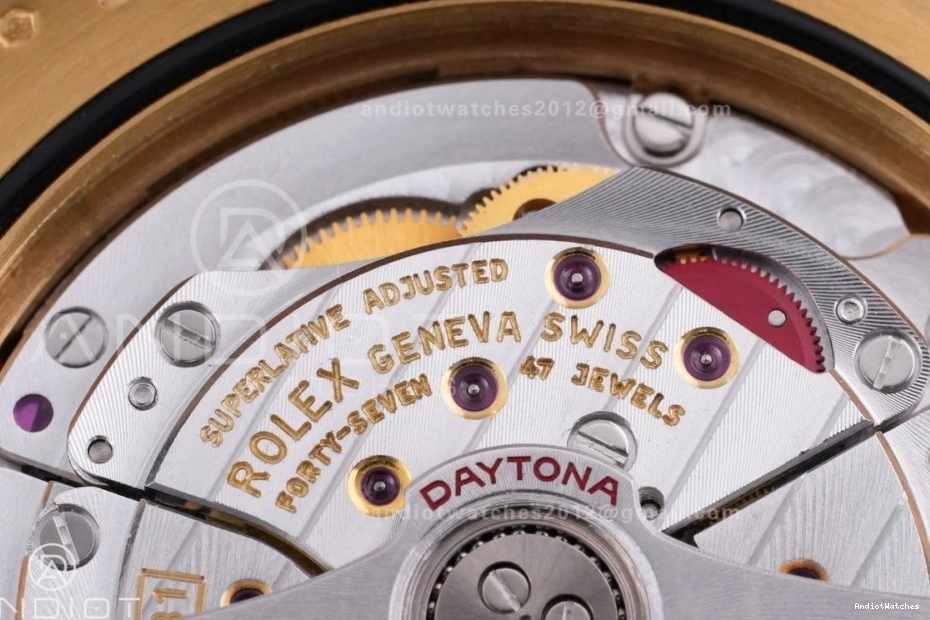 Gold VSF 804 Daytona Marker Weight Black Best Snug Gain Black Dial 1:1 DD Stick Sub-dial Oyster-flex Rim Edition 126518 on Strap 0308